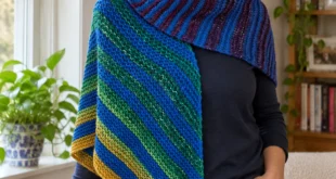 Iris Shawl pattern by Danielle Comeau knitting pattern AI image 1