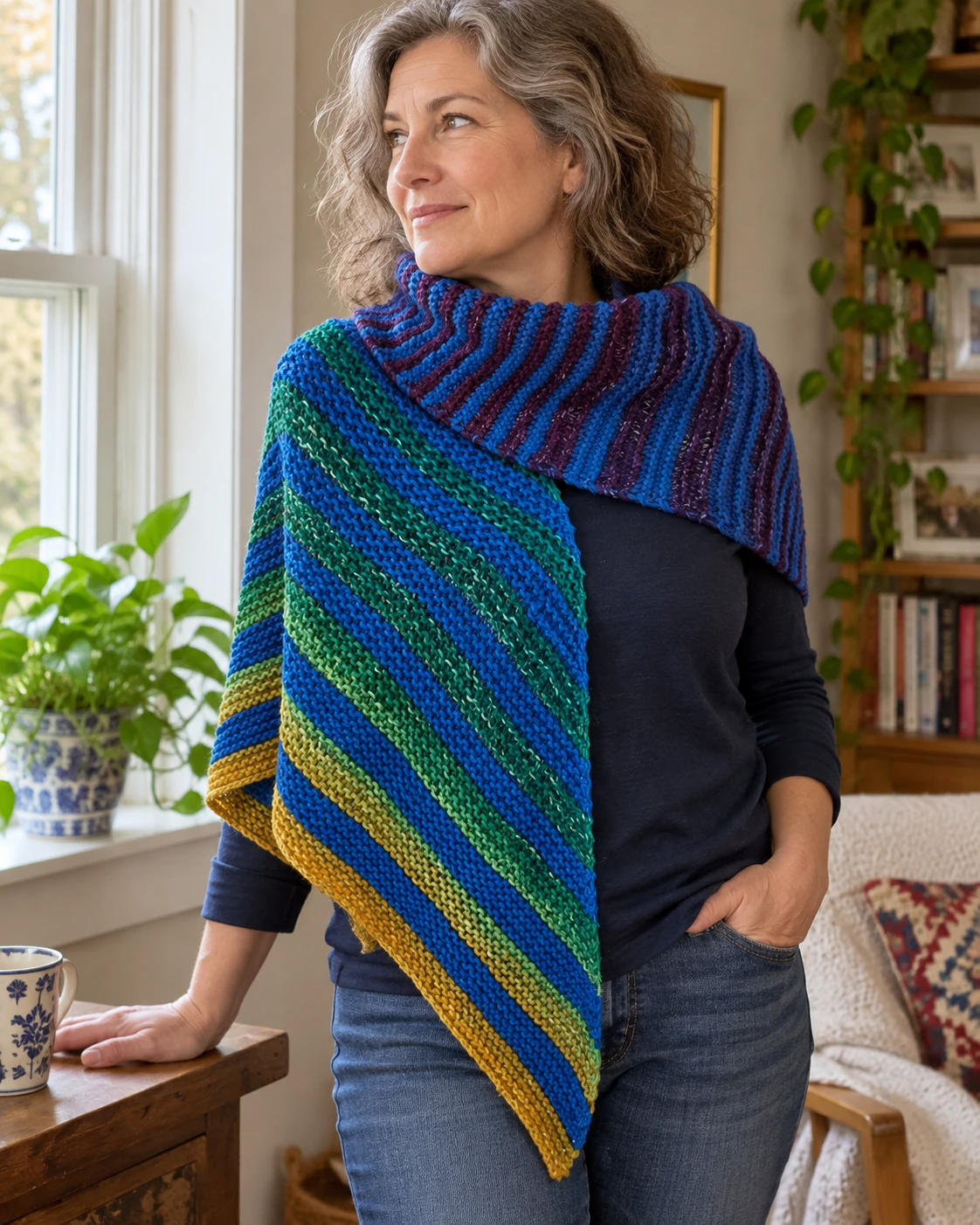Iris Shawl pattern by Danielle Comeau knitting pattern AI image 1