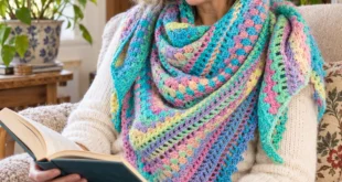 Kaleidoscope Shawl pattern by Saerie Tree knitting pattern AI image 1