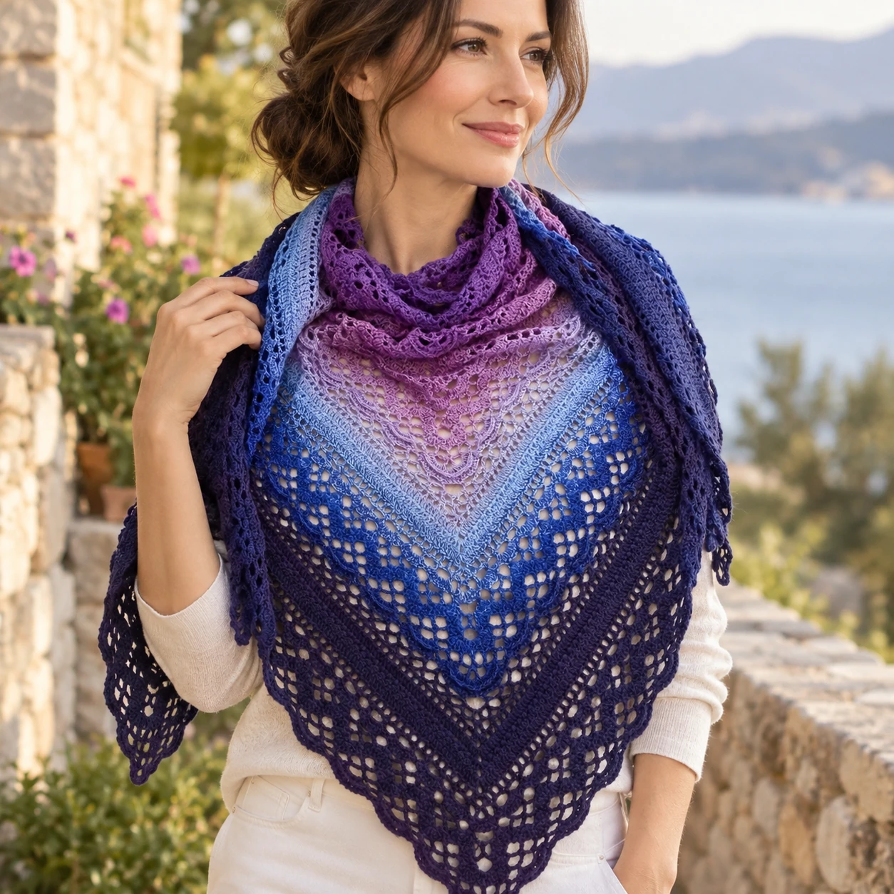 Klaziena Shawl pattern by Kirsten Bishop knitting pattern AI image 1