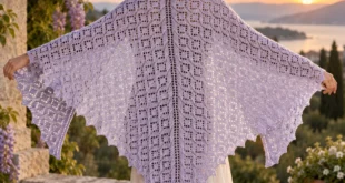 Lace Beaded Knit Shawl pattern by Sori-Eminia knitting pattern AI image 1