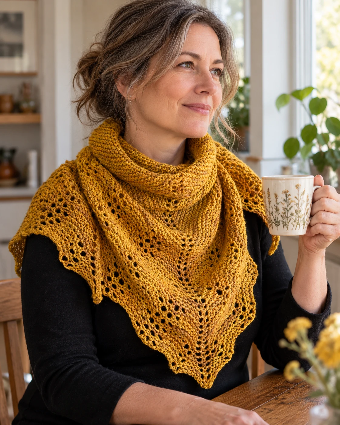 Larch pattern by Heliosphere Farm Rue knitting pattern AI image 1