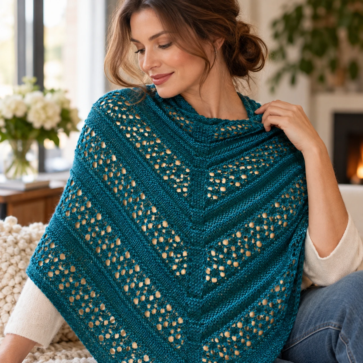 Leaf Ridge Shawl pattern by GreatScott Knitting knitting pattern AI image 1