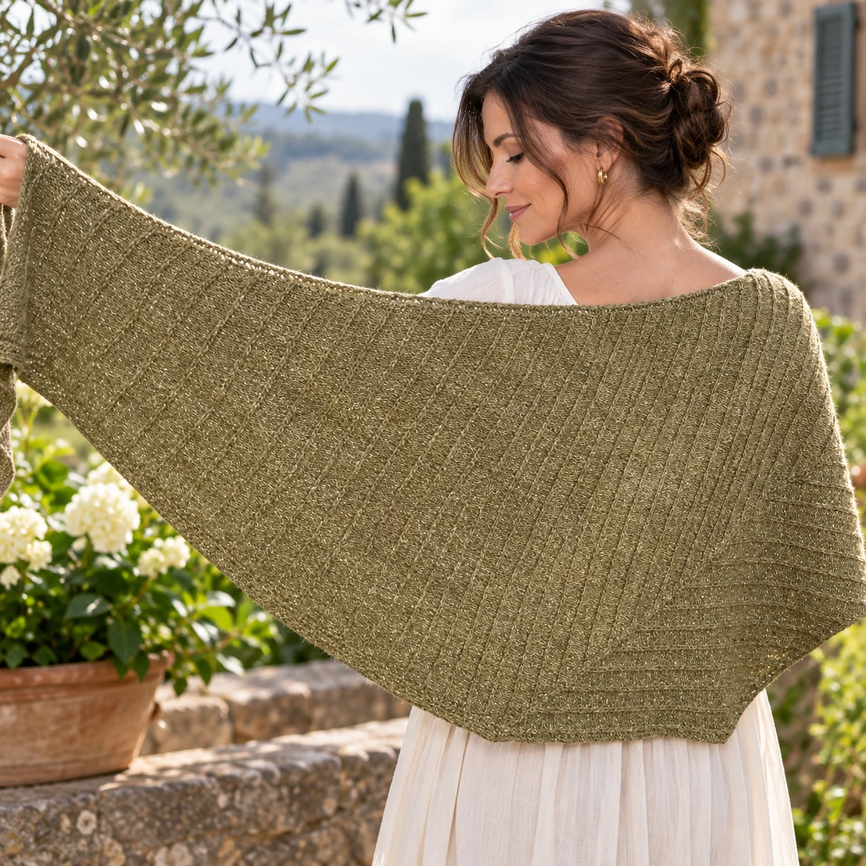 Moon of the Leaves Shawl pattern by Crystal Lee Day knitting pattern AI image 1