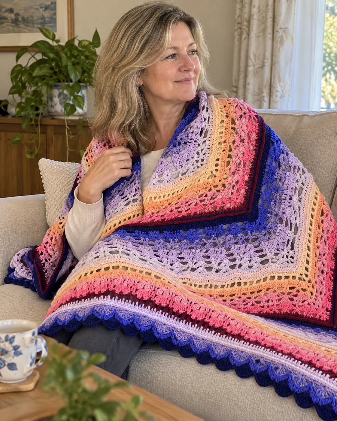 OolongTea Shawl pattern by Red Teapot Atelier knitting pattern AI image 1
