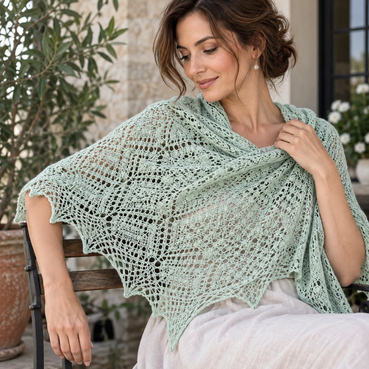 Pasqueflower Shawl pattern by Denise Bartels knitting pattern AI image 1