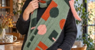 Rust & Rhythm Bandana pattern by Anna Husemann knitting pattern AI image 1
