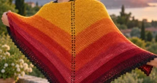 Simple Shawl pattern by Jane Hunter knitting pattern AI image 1