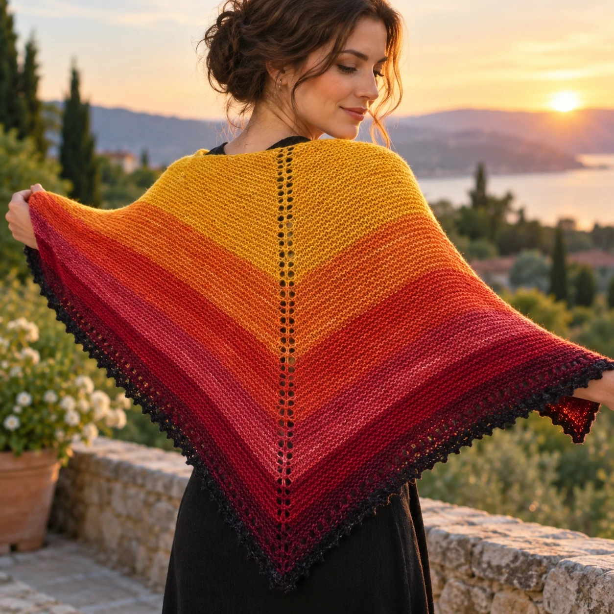 Simple Shawl pattern by Jane Hunter knitting pattern AI image 1