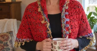 South Bay Shawlette pattern by Lion Brand Yarn knitting pattern AI image 1