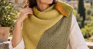 Striped Half + Half Triangles Wrap pattern by Purl Soho knitting pattern AI image 1