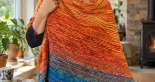 Texture & Twist Shawl pattern by Robbie Laughlin knitting pattern AI image 1