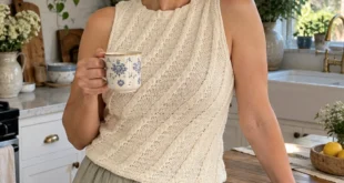 The Twister Tank pattern by Juicy Luce knitting pattern AI image 1