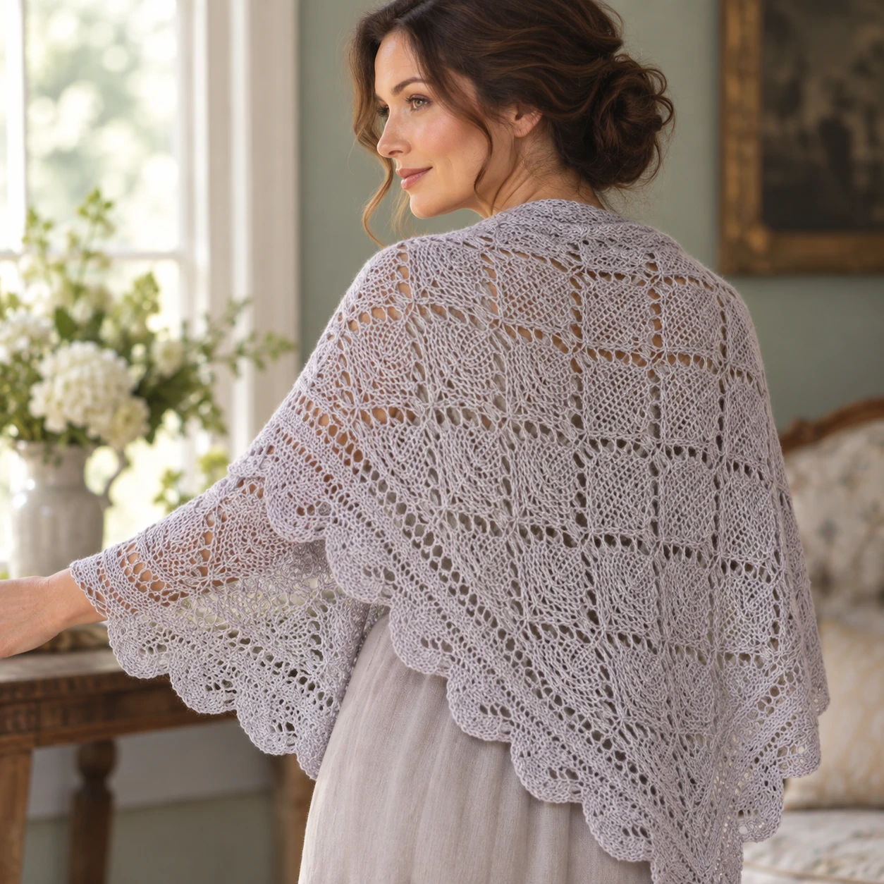 The Woodlands Shawl pattern by Lynn Anne Banks knitting pattern AI image 1