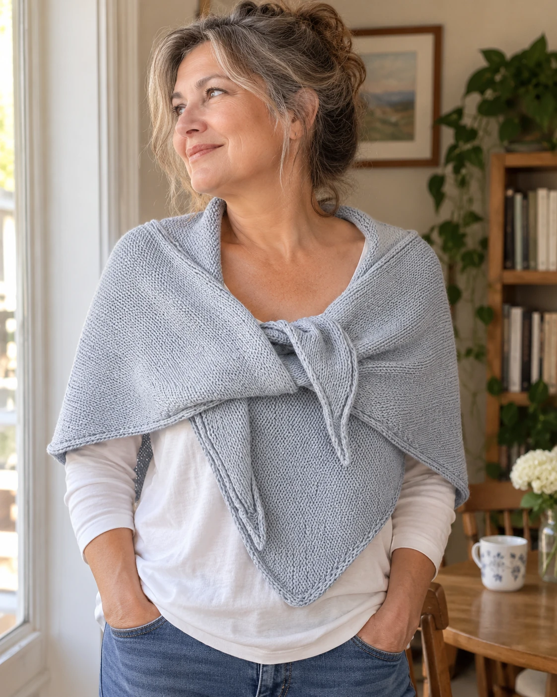 True Knit Shawl pattern by Purl Soho knitting pattern AI image 1