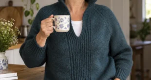 Turtle Dove V-neck pattern by Sonder Yarn Co. knitting pattern AI image 1