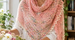 Vintage Peach pattern by Carmen Heffernan knitting pattern AI image 1