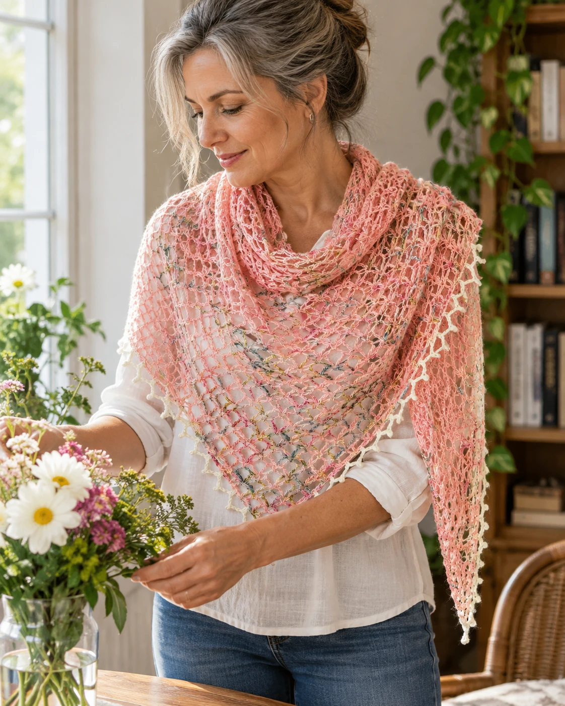 Vintage Peach pattern by Carmen Heffernan knitting pattern AI image 1