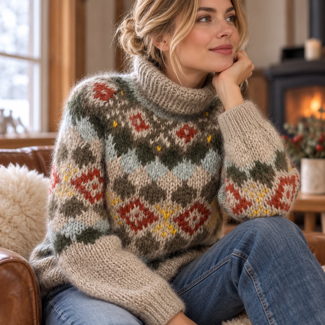 Visnes sweater pattern by Siv Kristin Olsen knitting pattern AI image 1