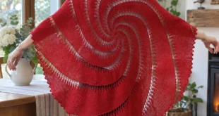 Vortex Shawl pattern by Kristina McCurley knitting pattern AI image 1