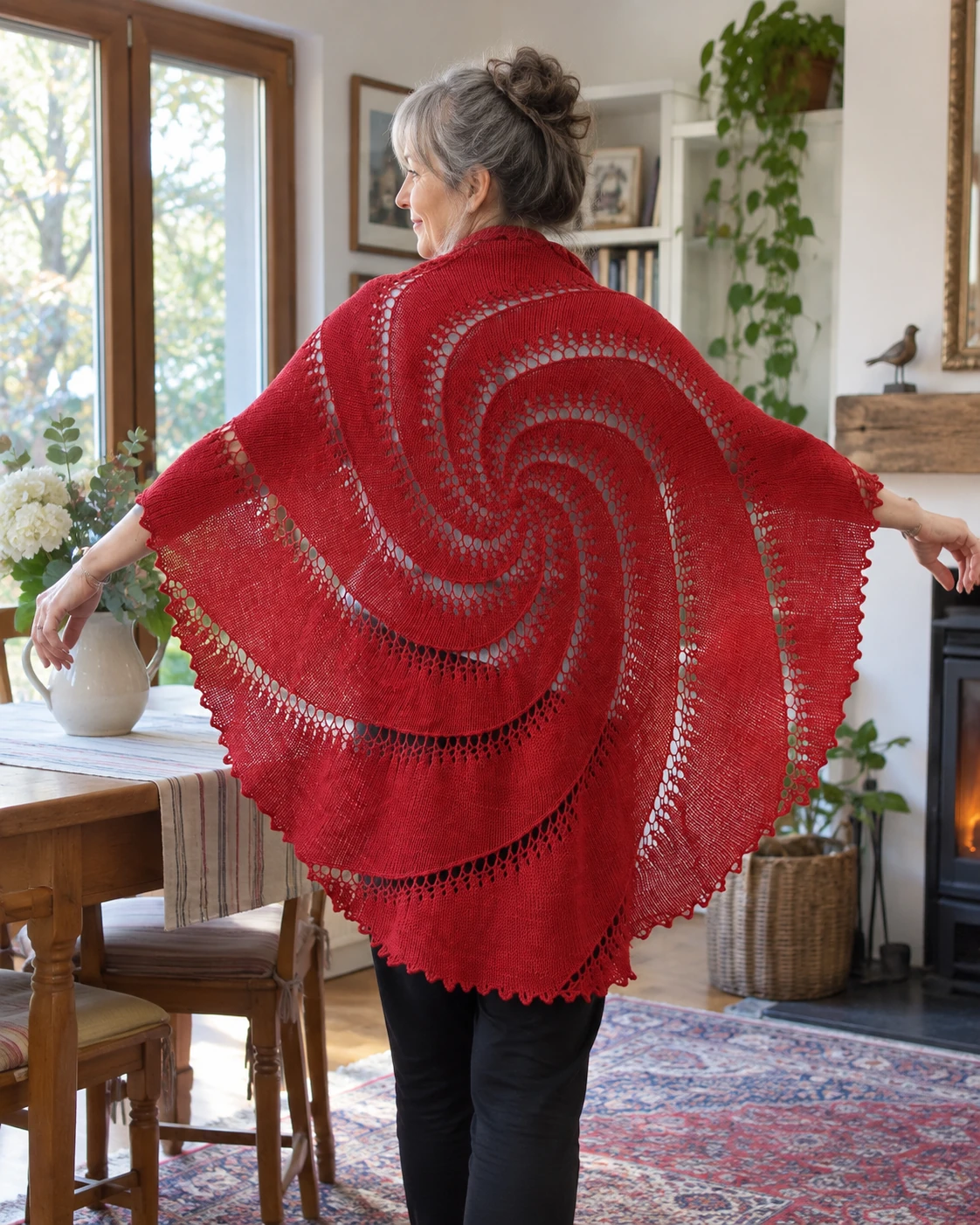 Vortex Shawl pattern by Kristina McCurley knitting pattern AI image 1