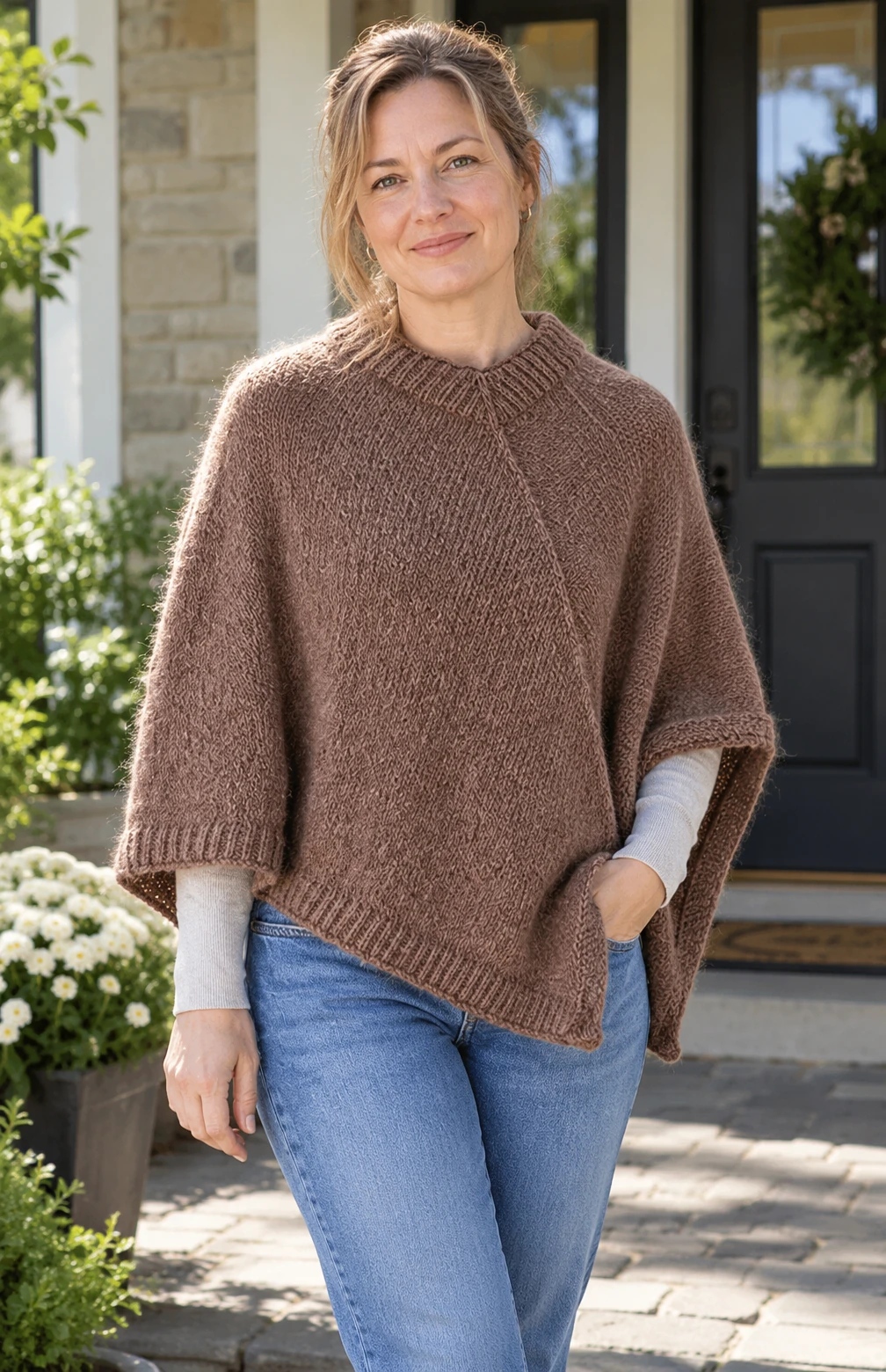 272-19 Forest Fall Poncho pattern by DROPS design knitting pattern AI image 1