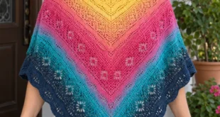 Daisy Chain Shawl pattern by Kirsten Bishop knitting pattern AI image 1