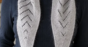 Dew Drops Scarf pattern by Lisa Hannes knitting pattern AI image 1