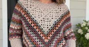 Franny Granny Poncho pattern by Hannah Cross knitting pattern AI image 1