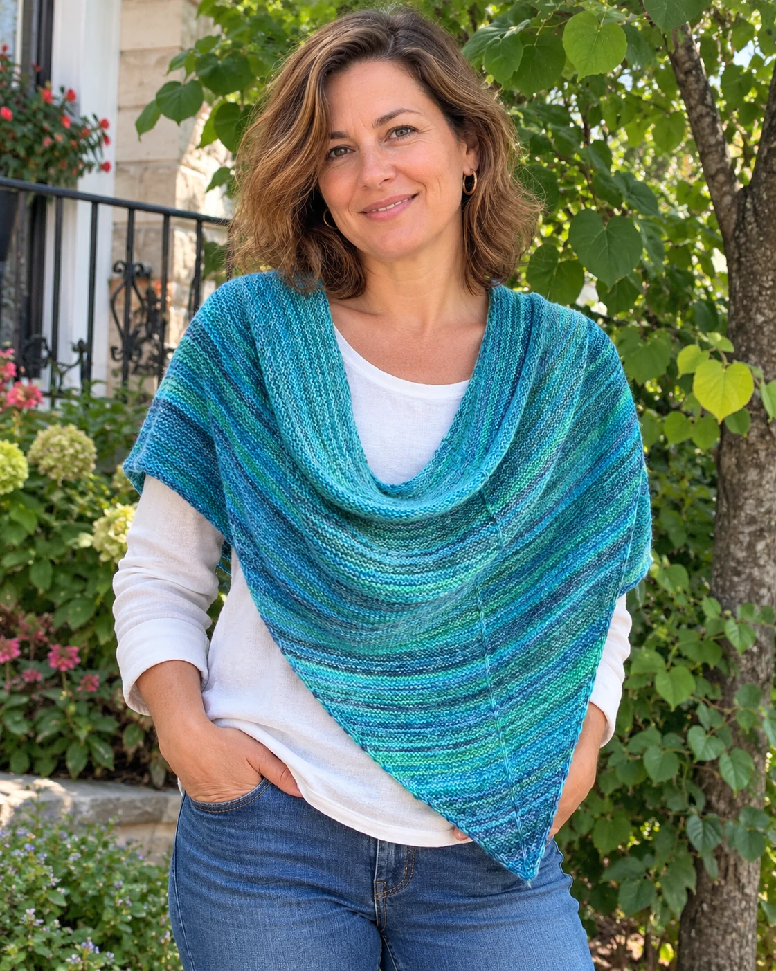 Galini Shawl pattern by MaschenWohl knitting pattern AI image 1