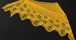 Ginkgo Shoulderette Shawl pattern by Maggie Magali knitting pattern AI image 1