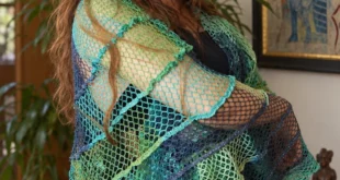Kelp Forest Shawlette pattern by karinknits designs knitting pattern AI image 1
