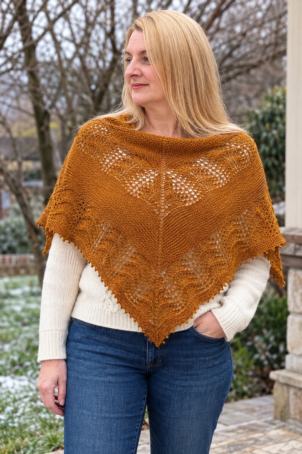 LAST DANCE SHAWL pattern by Comfort Zone Knits knitting pattern AI image 1
