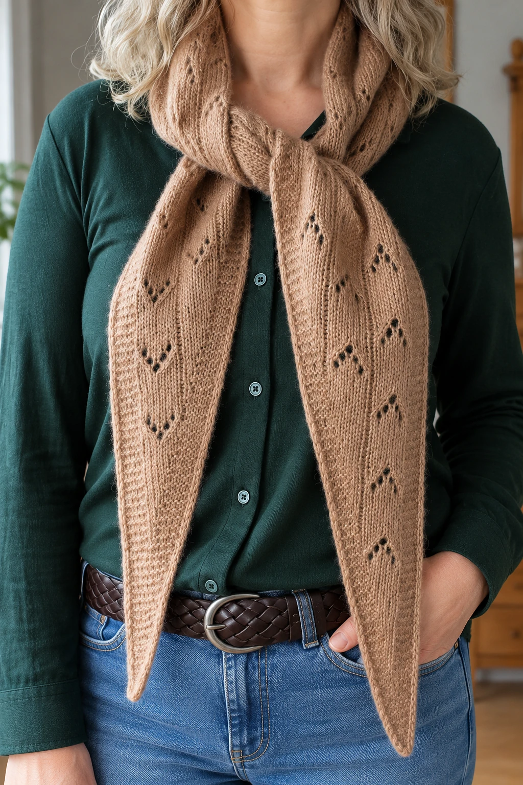 Little Birds Scarf pattern by Lisa Hannes knitting pattern AI image 1