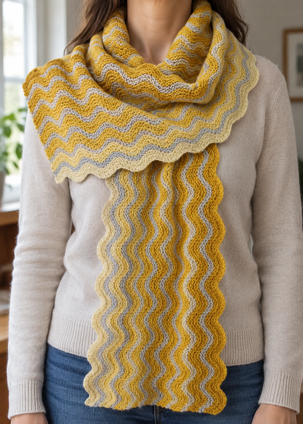 Meander Wrap pattern by Purl Soho