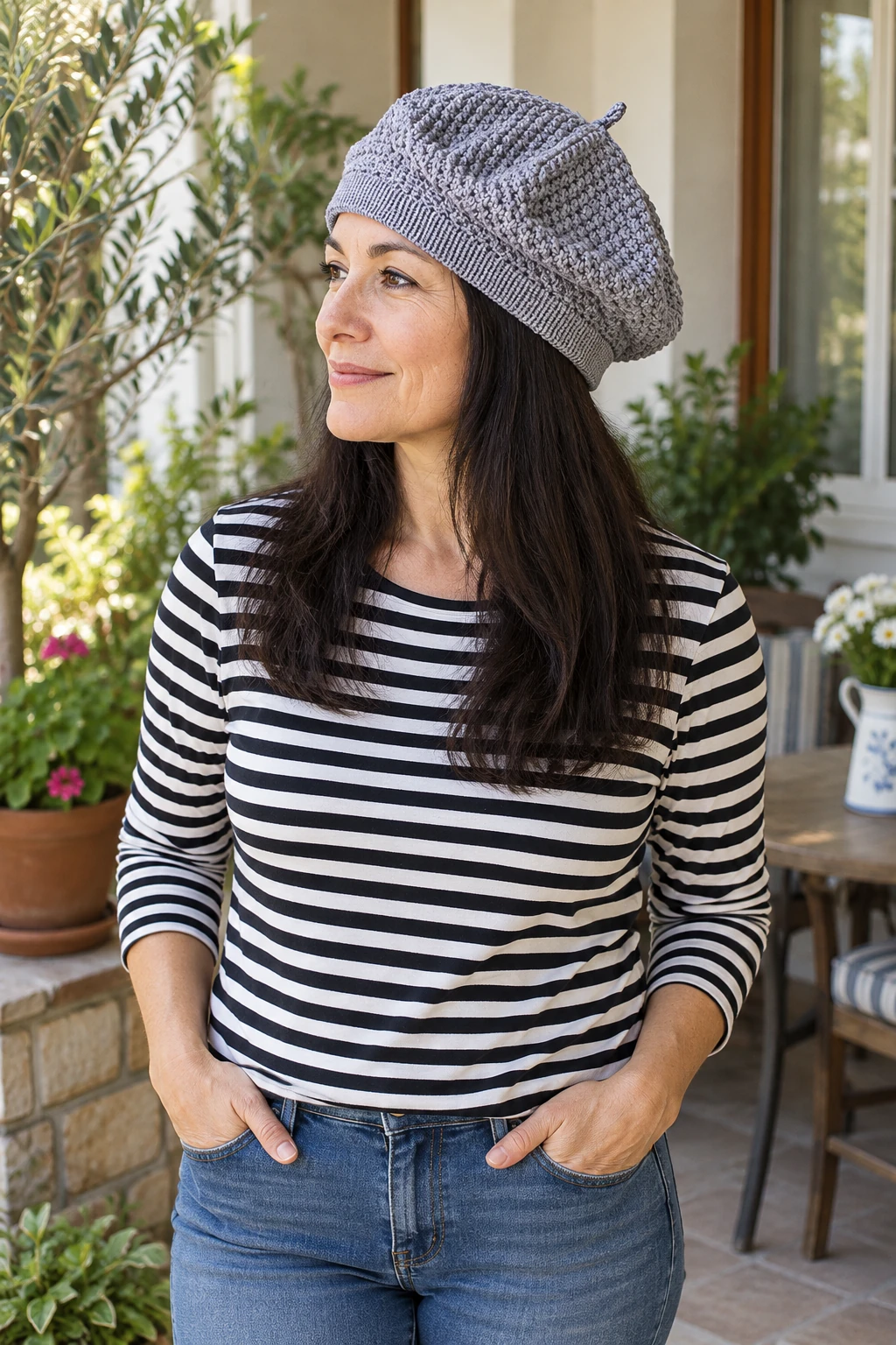Moss Stitch Beret pattern by Kent Turman knitting pattern AI image 1