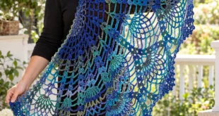 Pineapple Peacock Shawl pattern by Amy Gunderson knitting pattern AI image 1