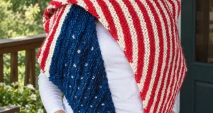 Protest is Patriotic Shawl pattern by nycraft craftivist knitting pattern AI image 1