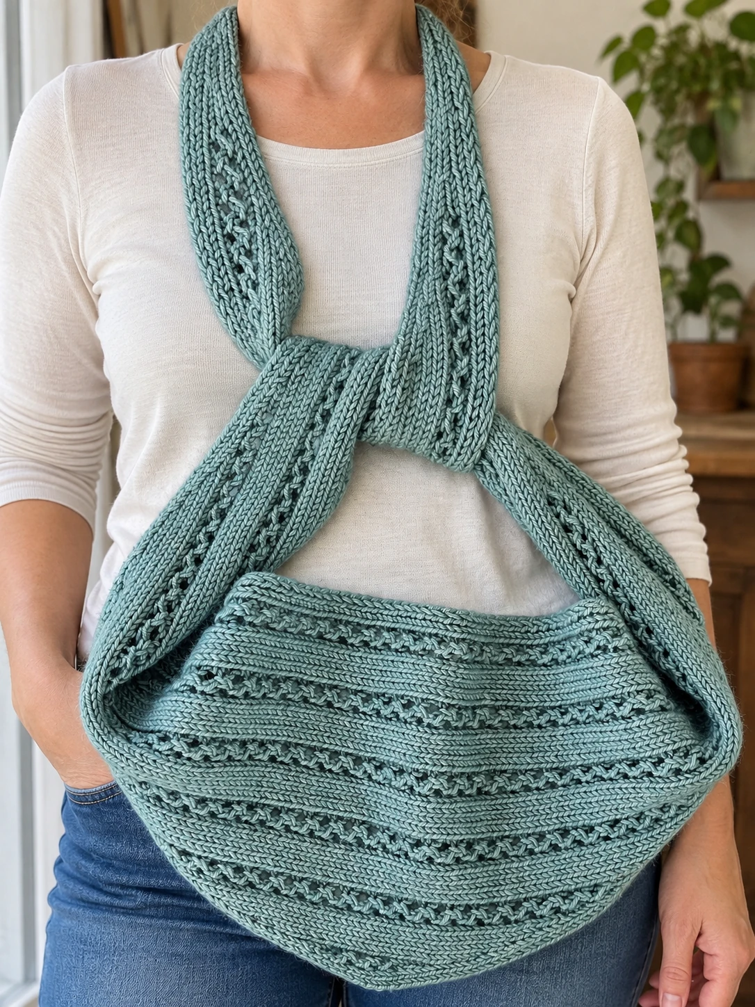 Riptide135 Shawlette pattern by Jennifer Shiels Toland knitting pattern AI image 1