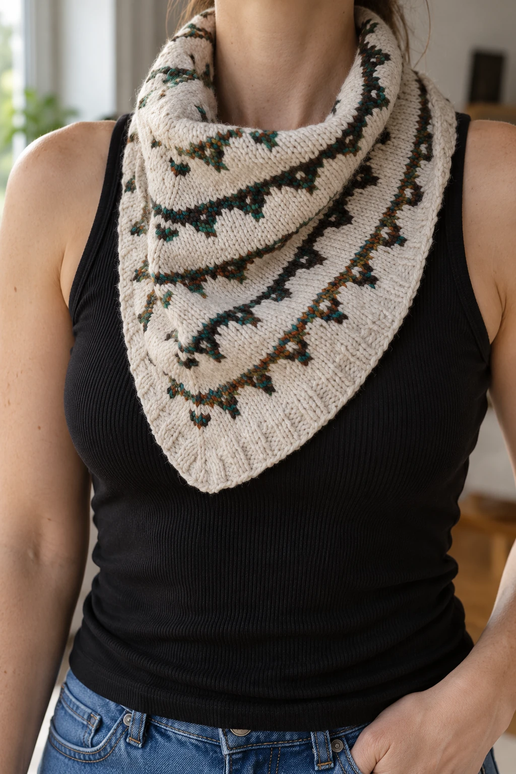Road Trip Kerchief pattern by Briana Arlene knitting pattern AI image 1