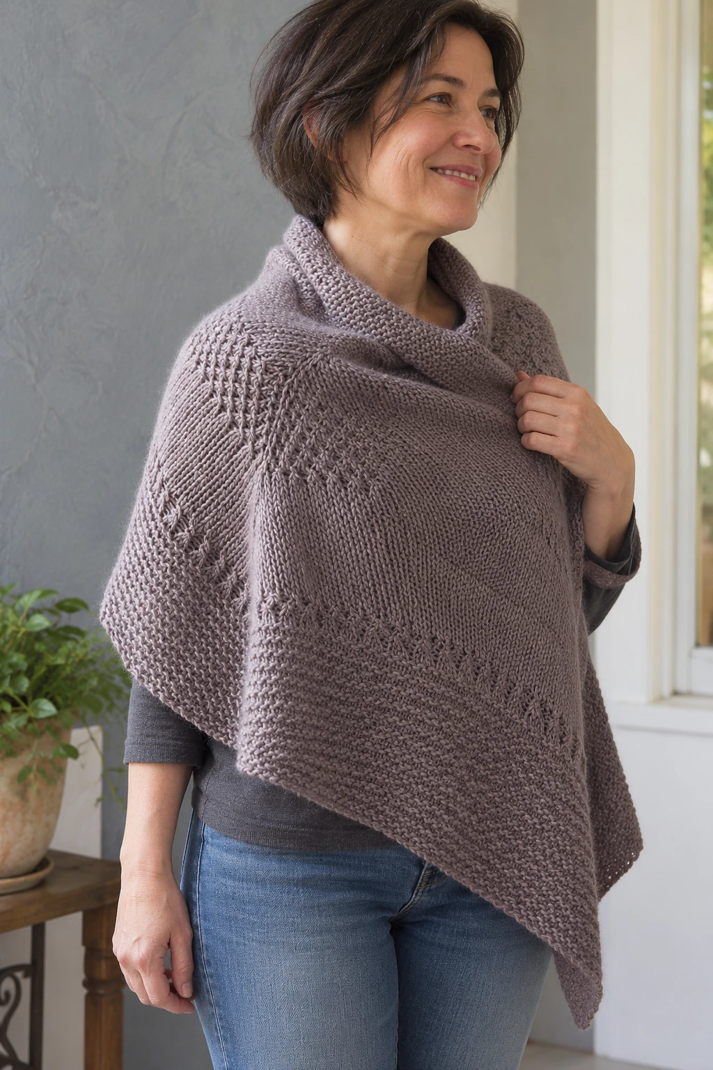 textured shawl recipe pattern by Orlane Sucche knitting pattern AI image 1