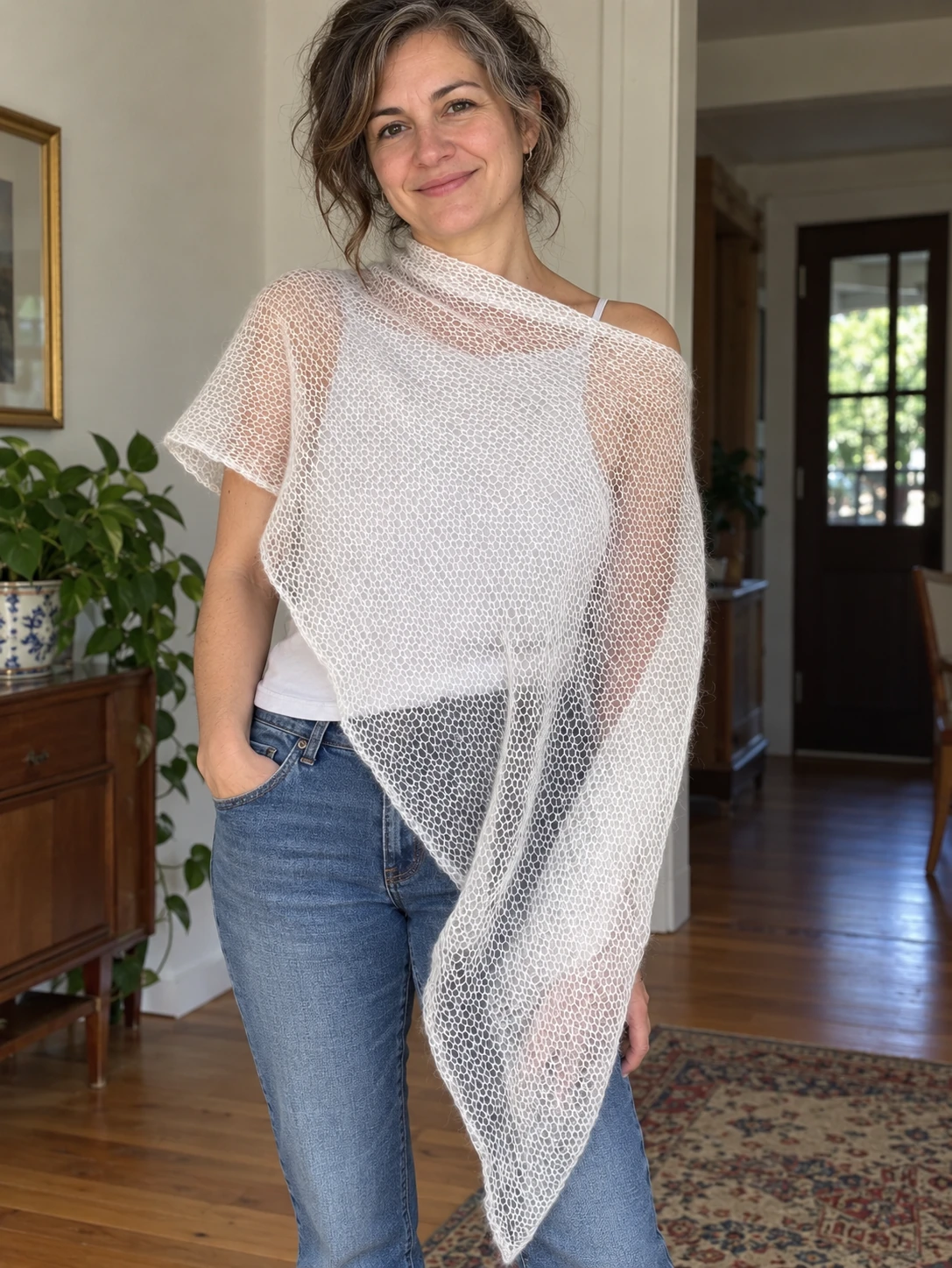 The Mohair Poncho pattern by amyisknitting knitting pattern AI image 1