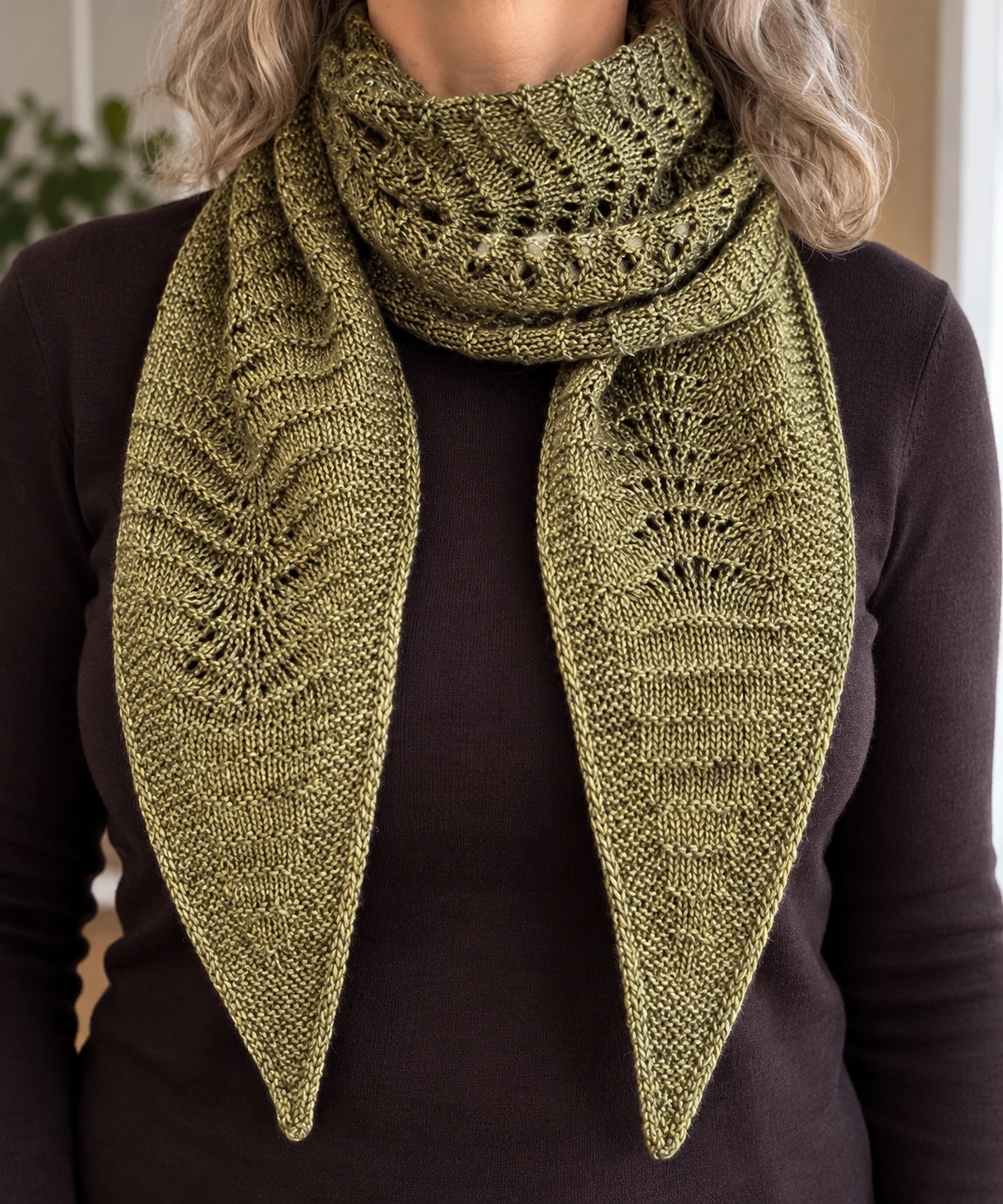 Tree Top Scarf pattern by Lisa Hannes knitting pattern AI image 1