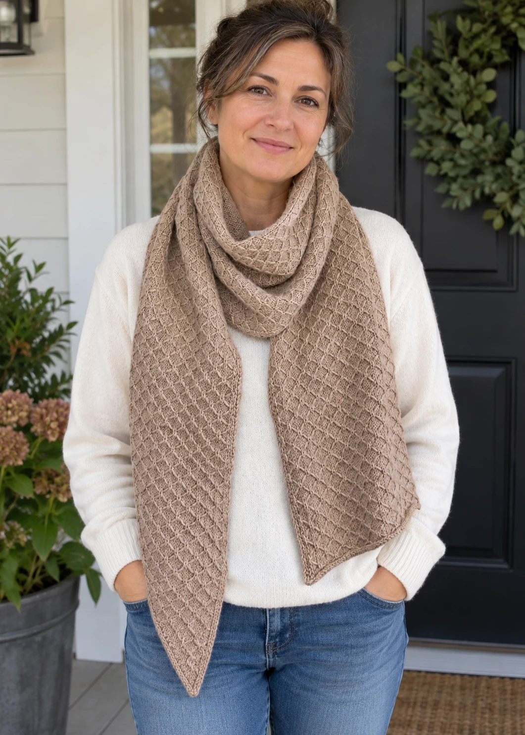 Trellis Wrap pattern by Purl Soho knitting pattern AI image 1