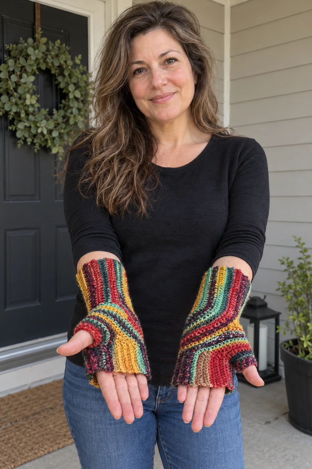U-Turn Mitts (Crochet Version) pattern by Sybil R knitting pattern AI image 1