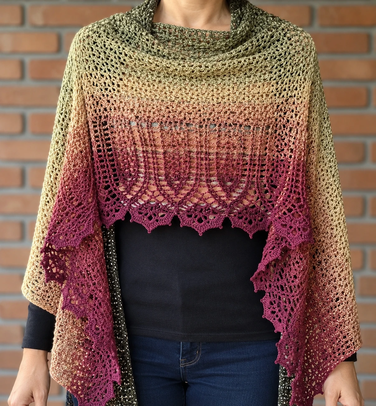 WelshBrewTea Shawl pattern by Red Teapot Atelier knitting pattern AI image 1