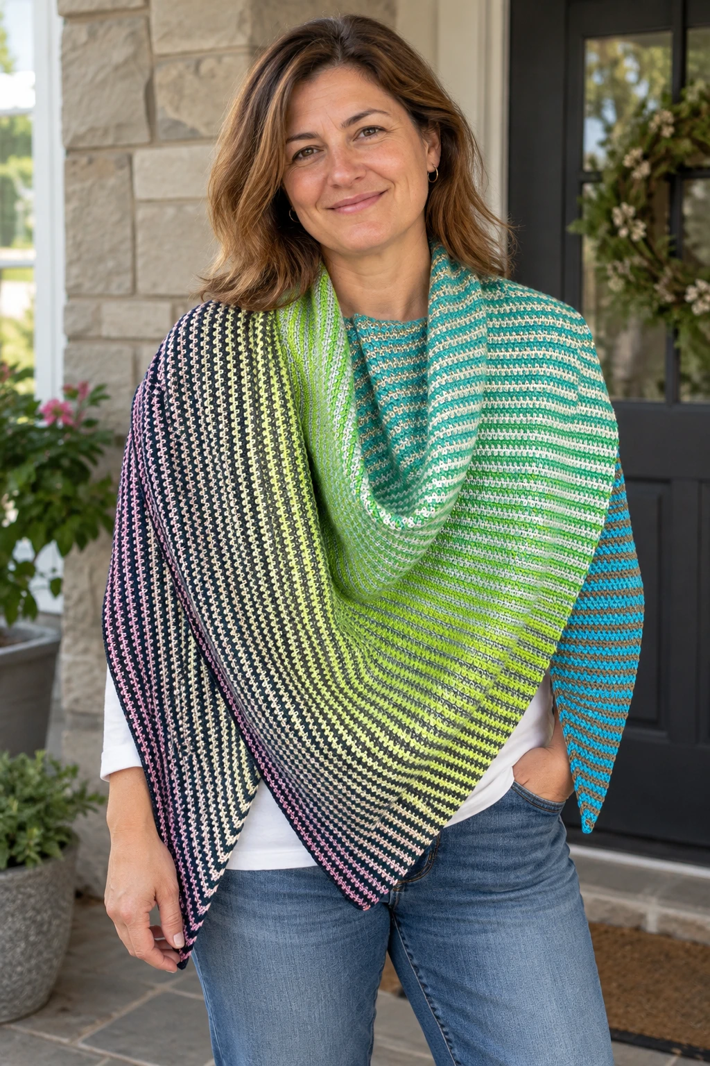 Windsurfer Shawl pattern by Johanna Lindahl knitting pattern AI image 1