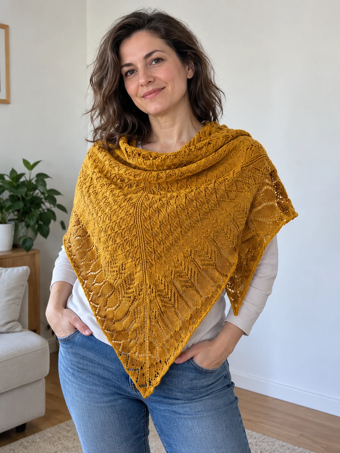 Woodland Edge Shawl pattern by Lolo Tricot knitting pattern AI image 1